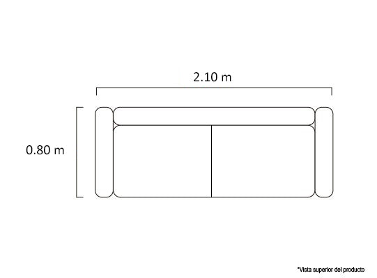 Sofá 3 Puestos Dhara Velvet Atlas Marmol, Champaña
