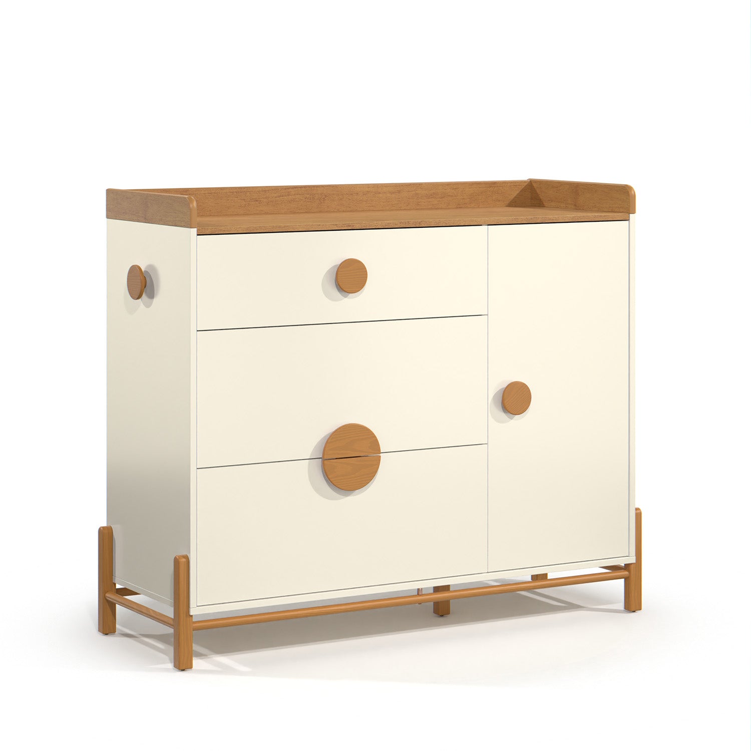 Cómoda Ted Off White, Miel