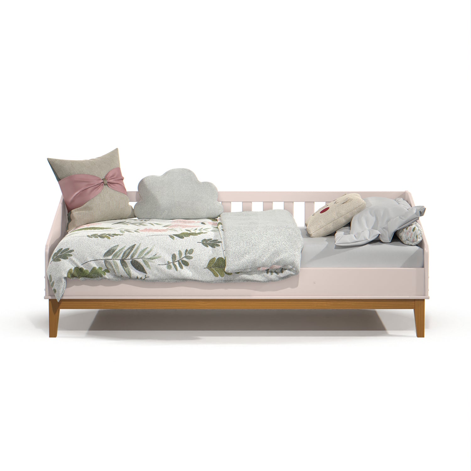 Cama 0.90 Tivoly Rosa, Natural Almendra