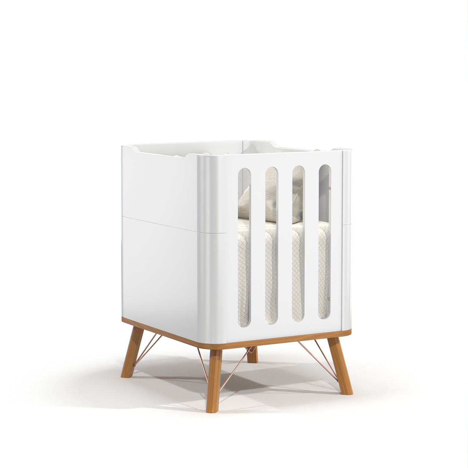 Cuna Para Bebé Albi Blanco, Miel