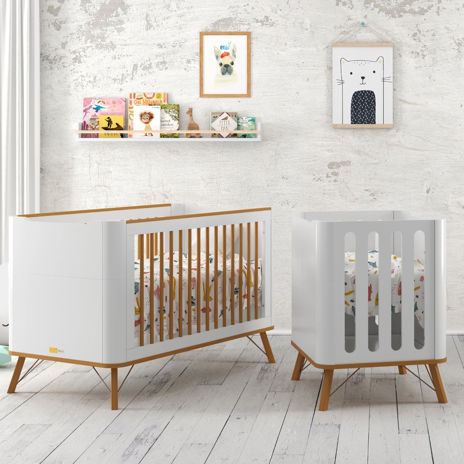 Cuna Para Bebé Albi Blanco, Miel