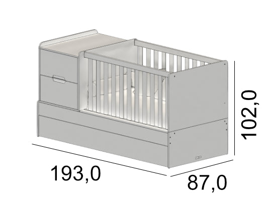 Cama Cuna Para Bebé Moys Blanco, Miel