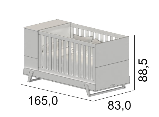 Cama Cuna Maggic Blanco, Miel