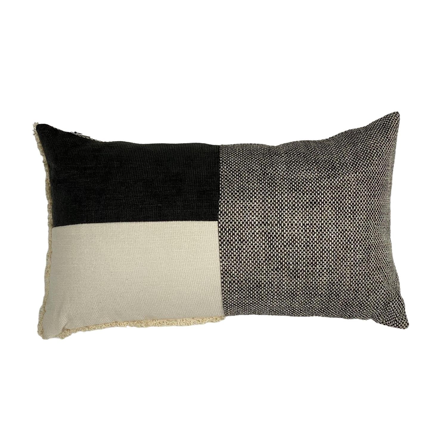 Cojin 50X30 Gris Negro Trip Cuadro Riño