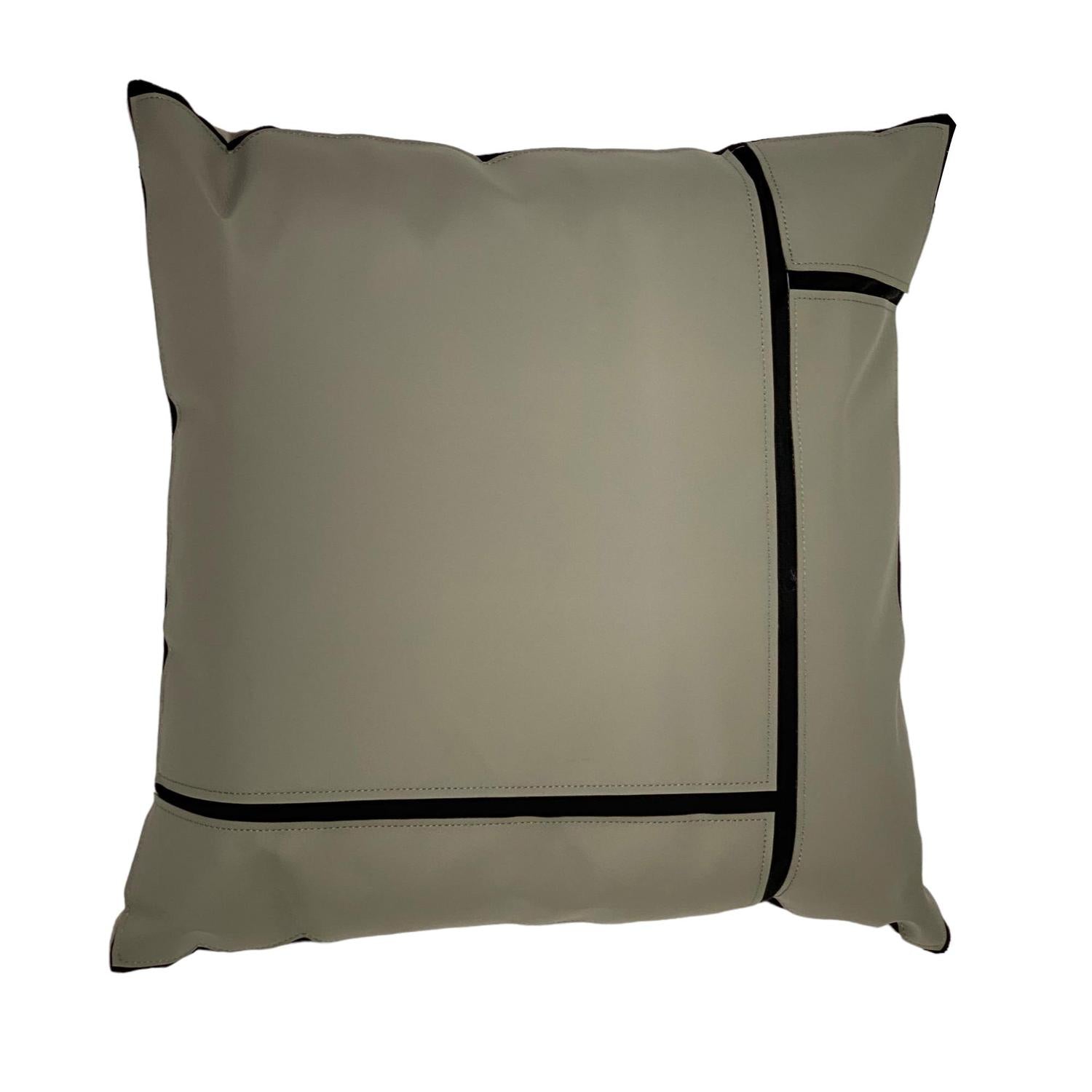 Cojín 45X45X10 Crema Gris Bloque Rect