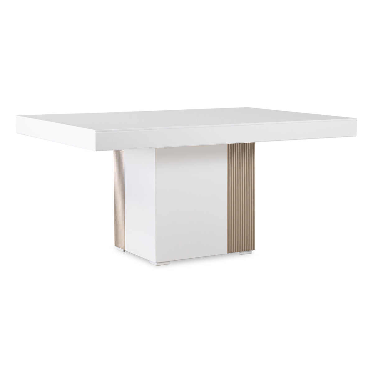 Comedor 6 Puestos Valencia Velvet Santorini Silver, Champaña