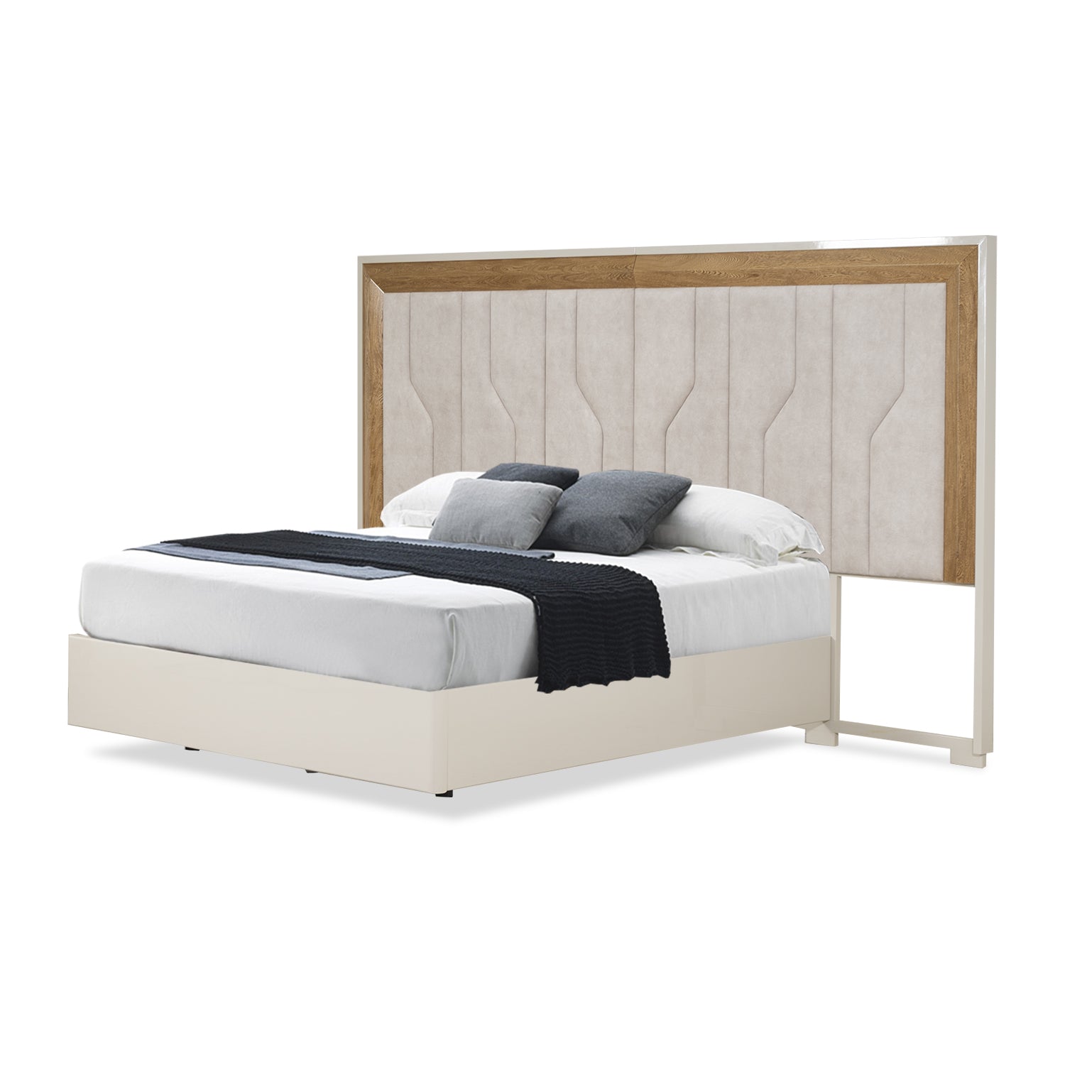 Alcoba Queen Barret Natural, Off White