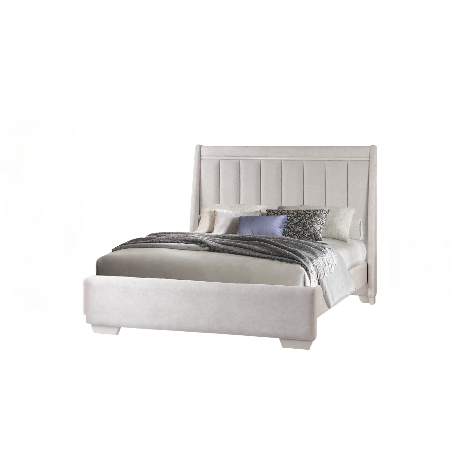 Cama Doble Tiana Crudo, Greige