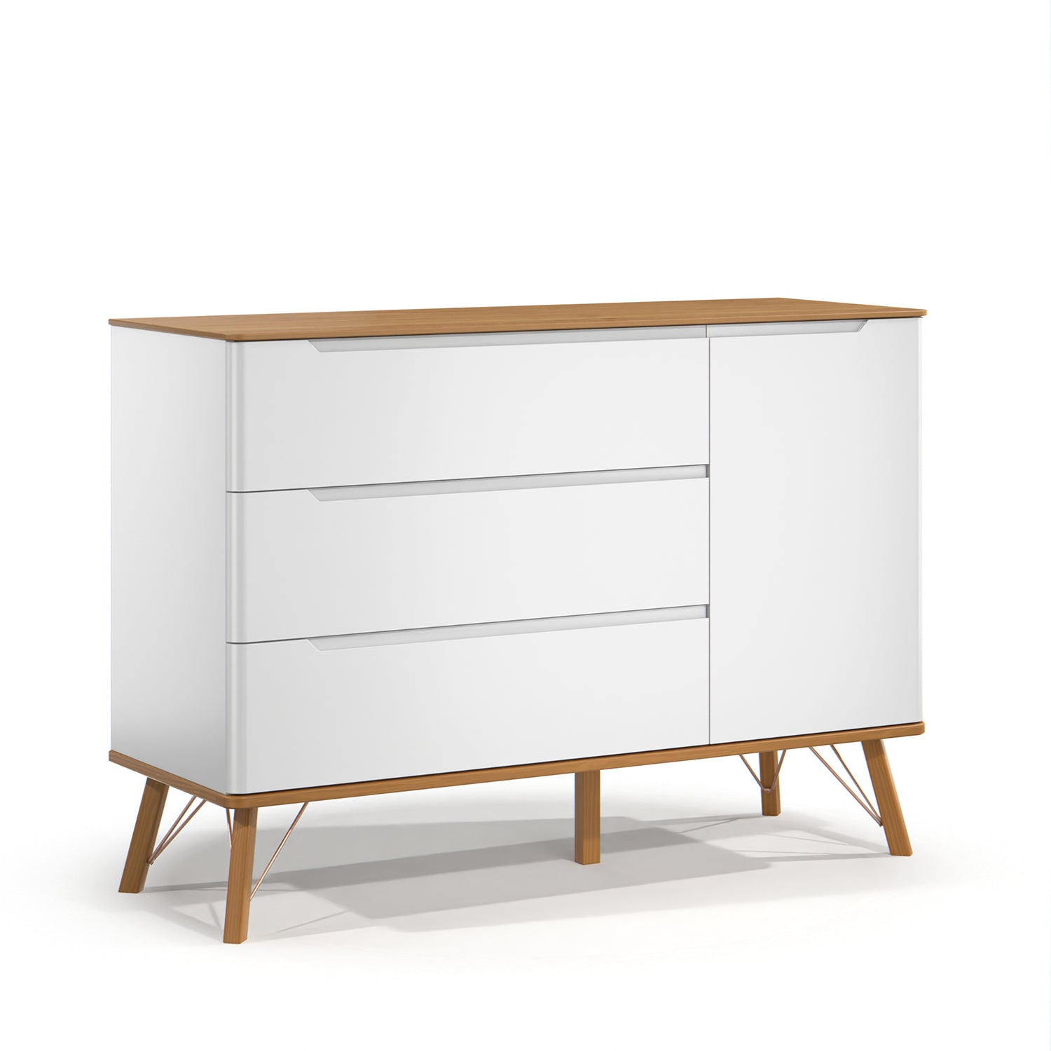 Cómoda Infantil Albi Blanco, Miel