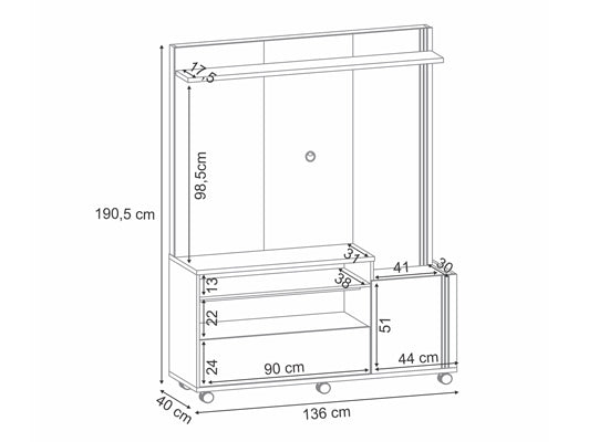 Centro de Entretenimiento Ren Natural, Off White 136X190