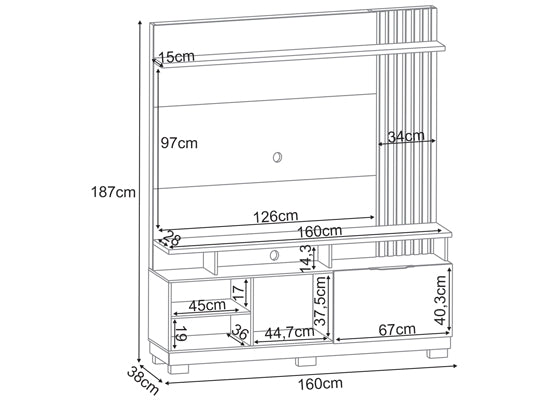 Centro de Entretenimiento Rick Natural, Offwhite 160X187