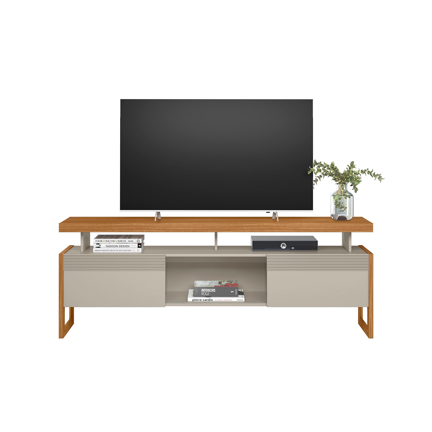 Mesa De Tv Adan Natural, Off White 180X66