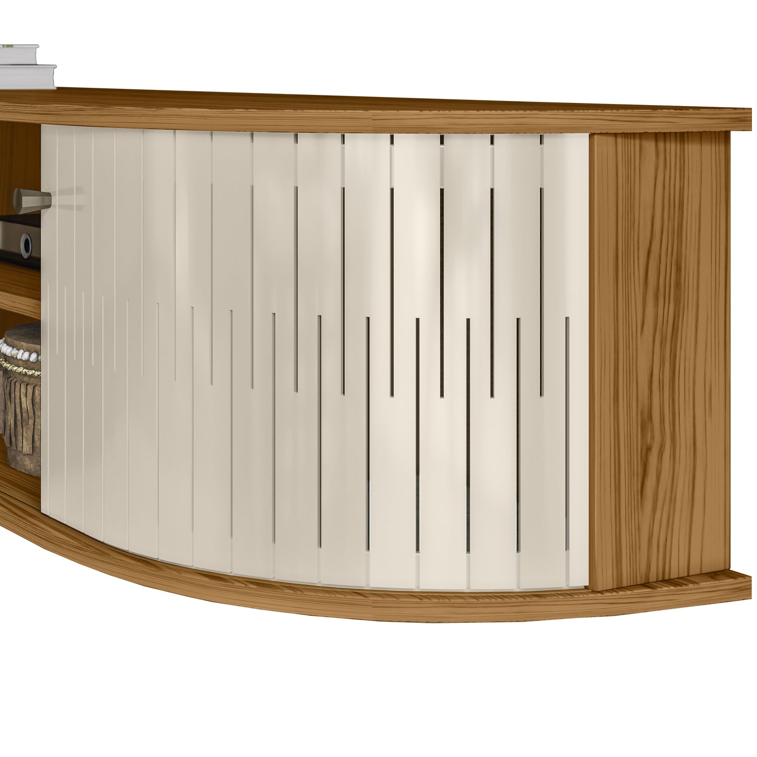 Mueble Tv Flotante Porto 136 Natural, Off White