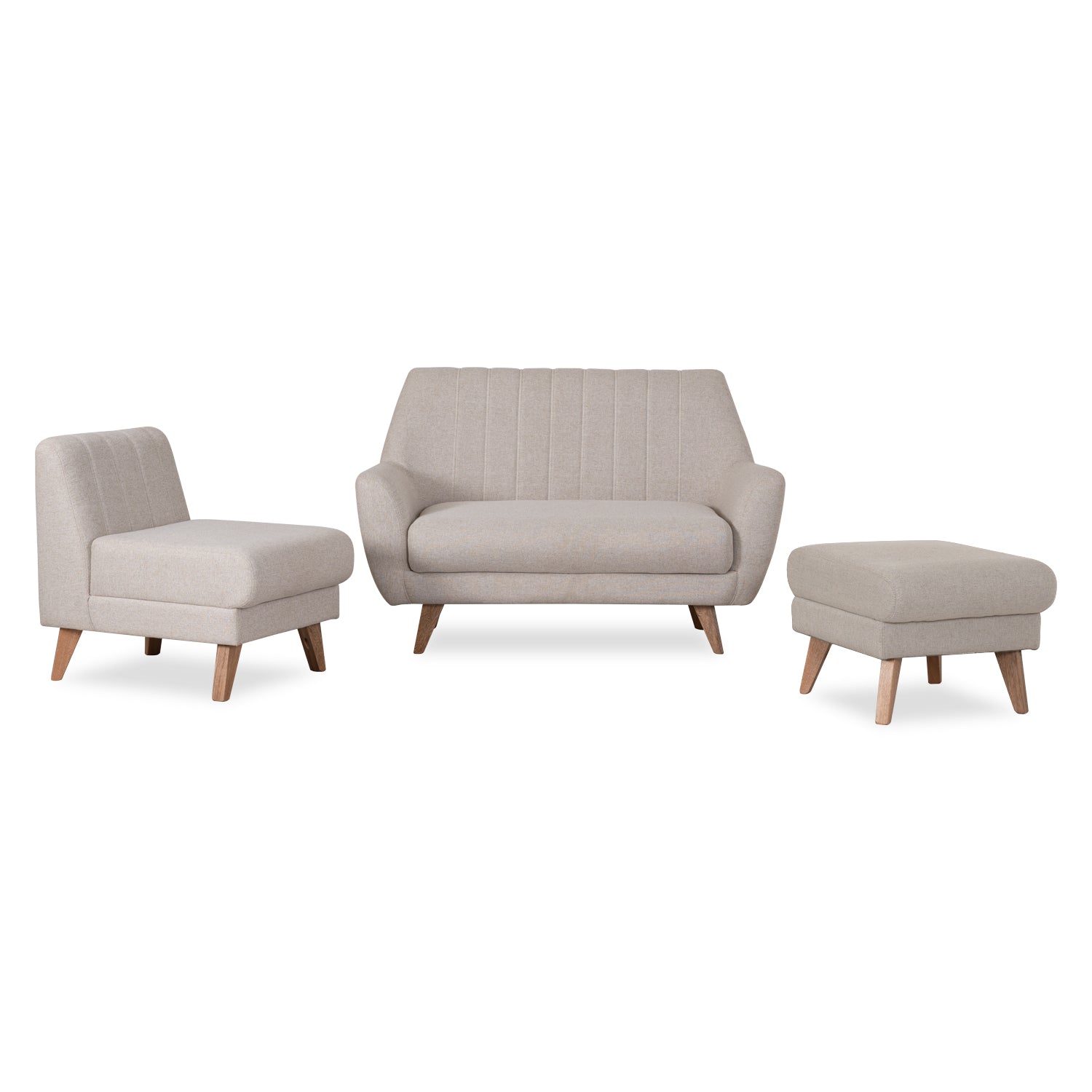 Juego de Sala Lugo Microfibra Verona Beige, Natural