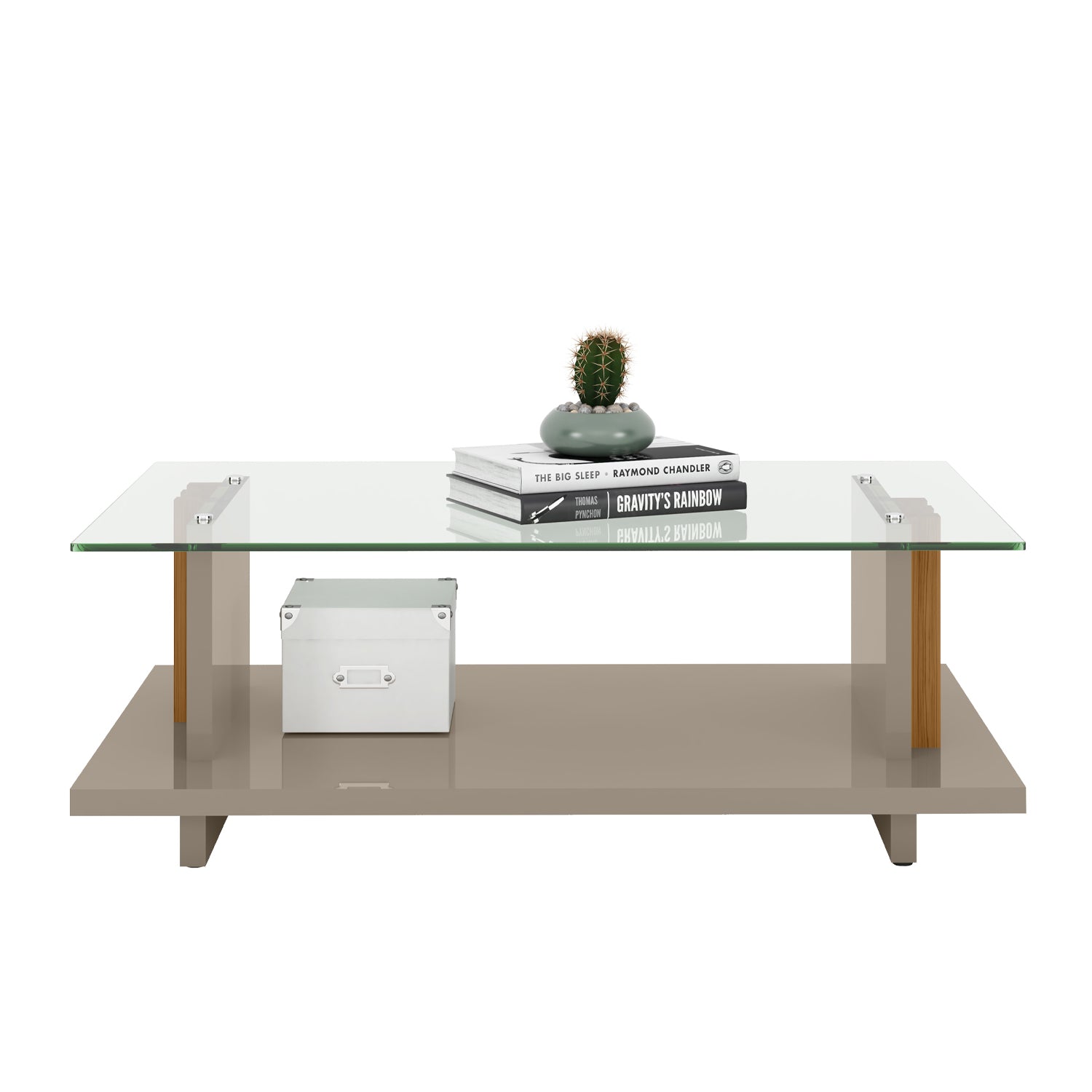Mesa Centro Luka 90X60 Taupe, Natural