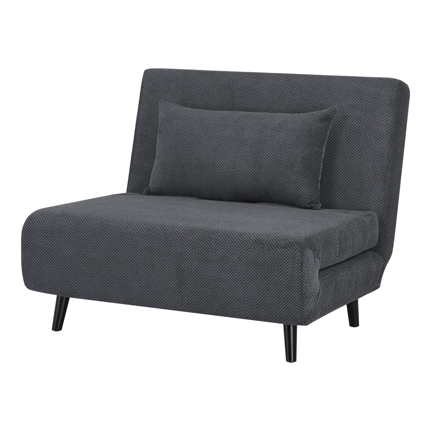 Sofá Cama Twin Logan Microfibra Gris Oscuro