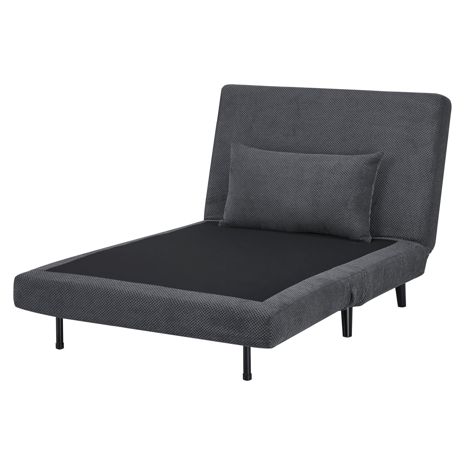 Sofá Cama Twin Logan Microfibra Gris Oscuro