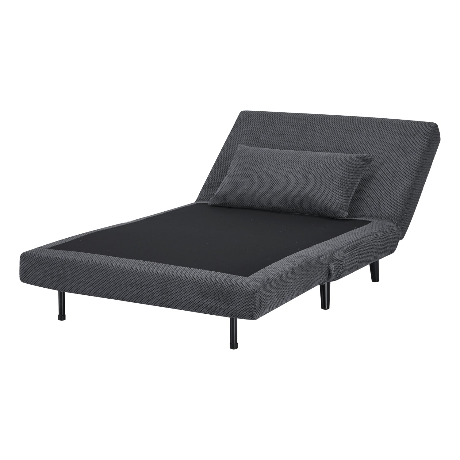 Sofá Cama Twin Logan Microfibra Gris Oscuro