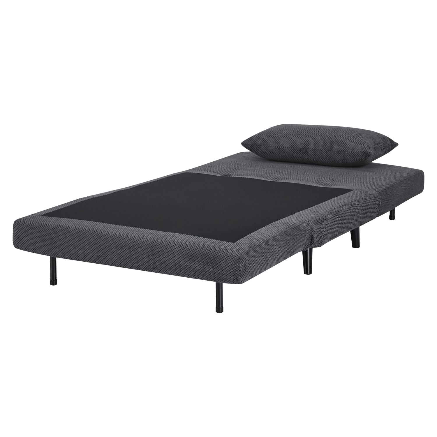 Sofá Cama Twin Logan Microfibra Gris Oscuro