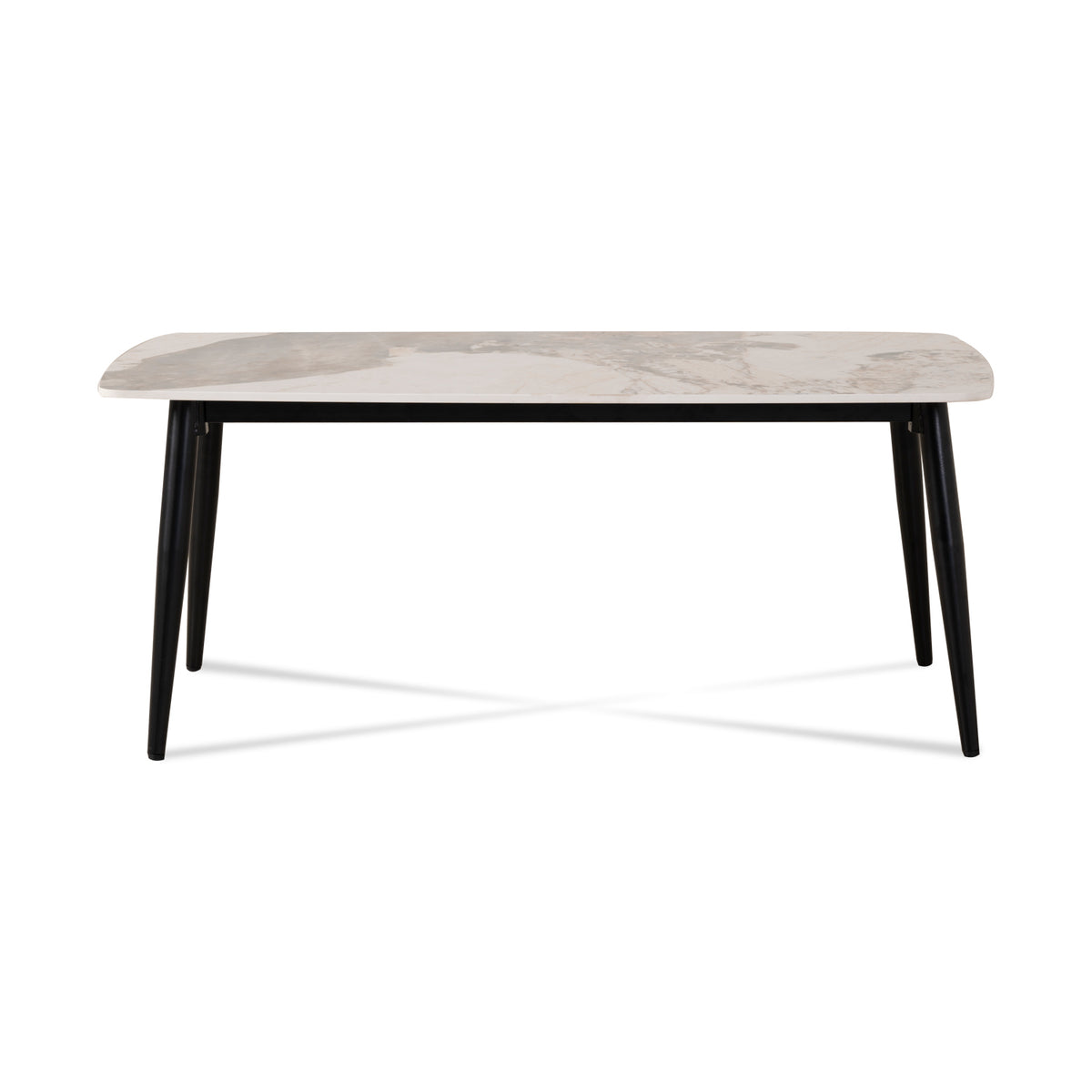Mesa De Centro Quina Negro, Vidrio Marmol