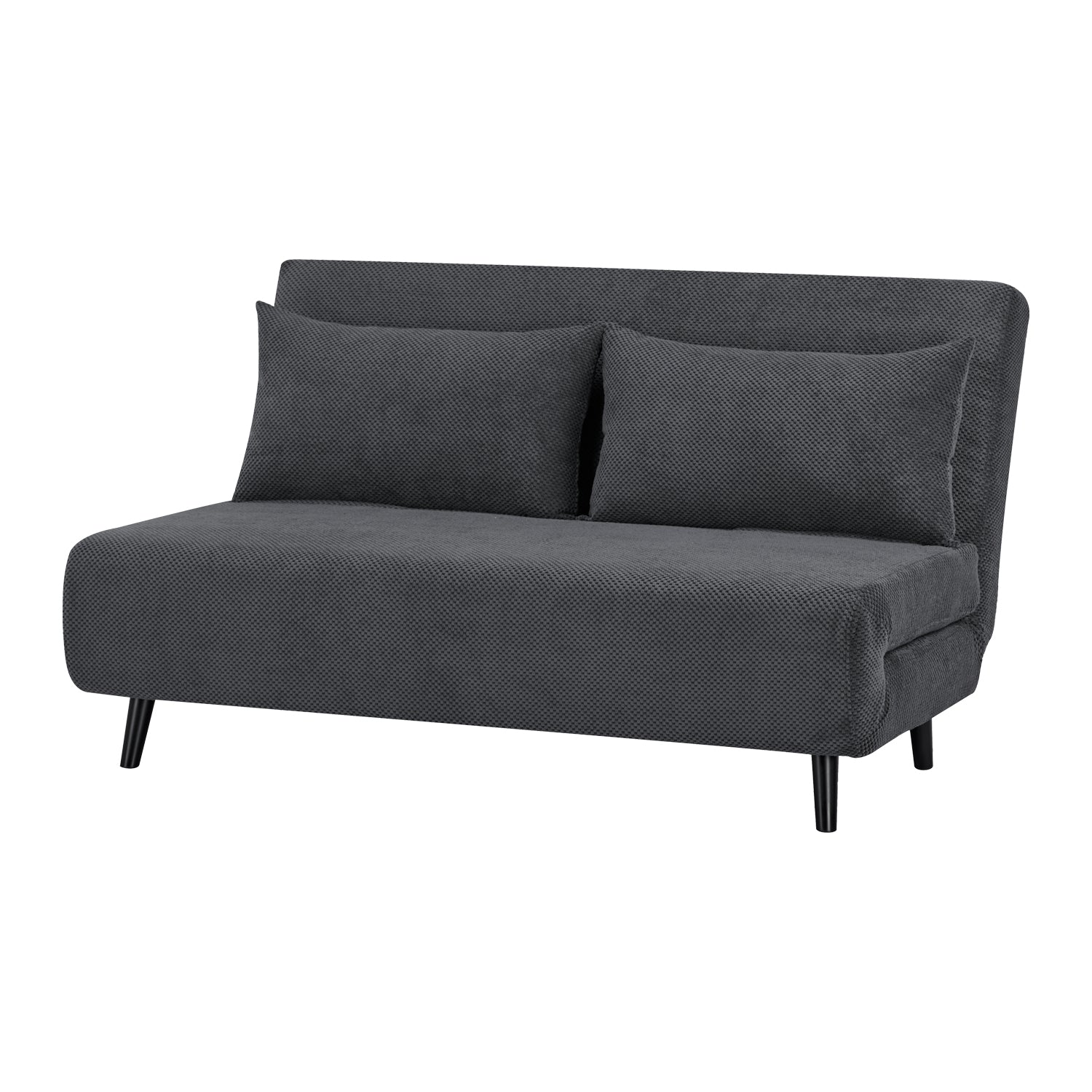 Sofá Cama Full Logan Microfibra Gris Oscuro