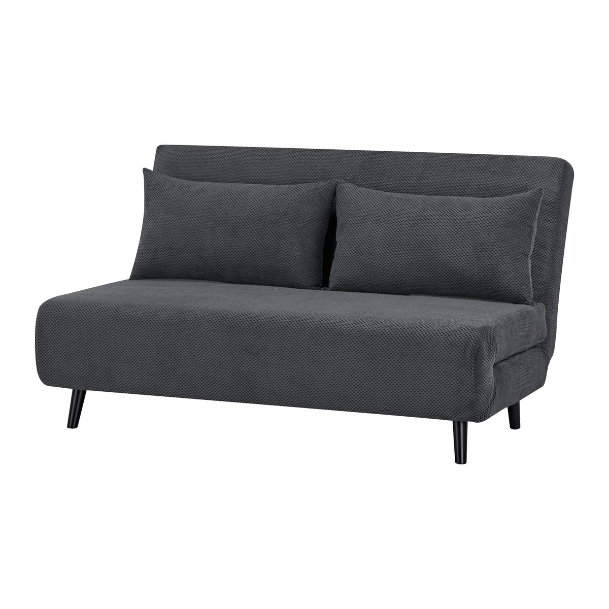 Sofá Cama Full Logan Microfibra Gris Oscuro