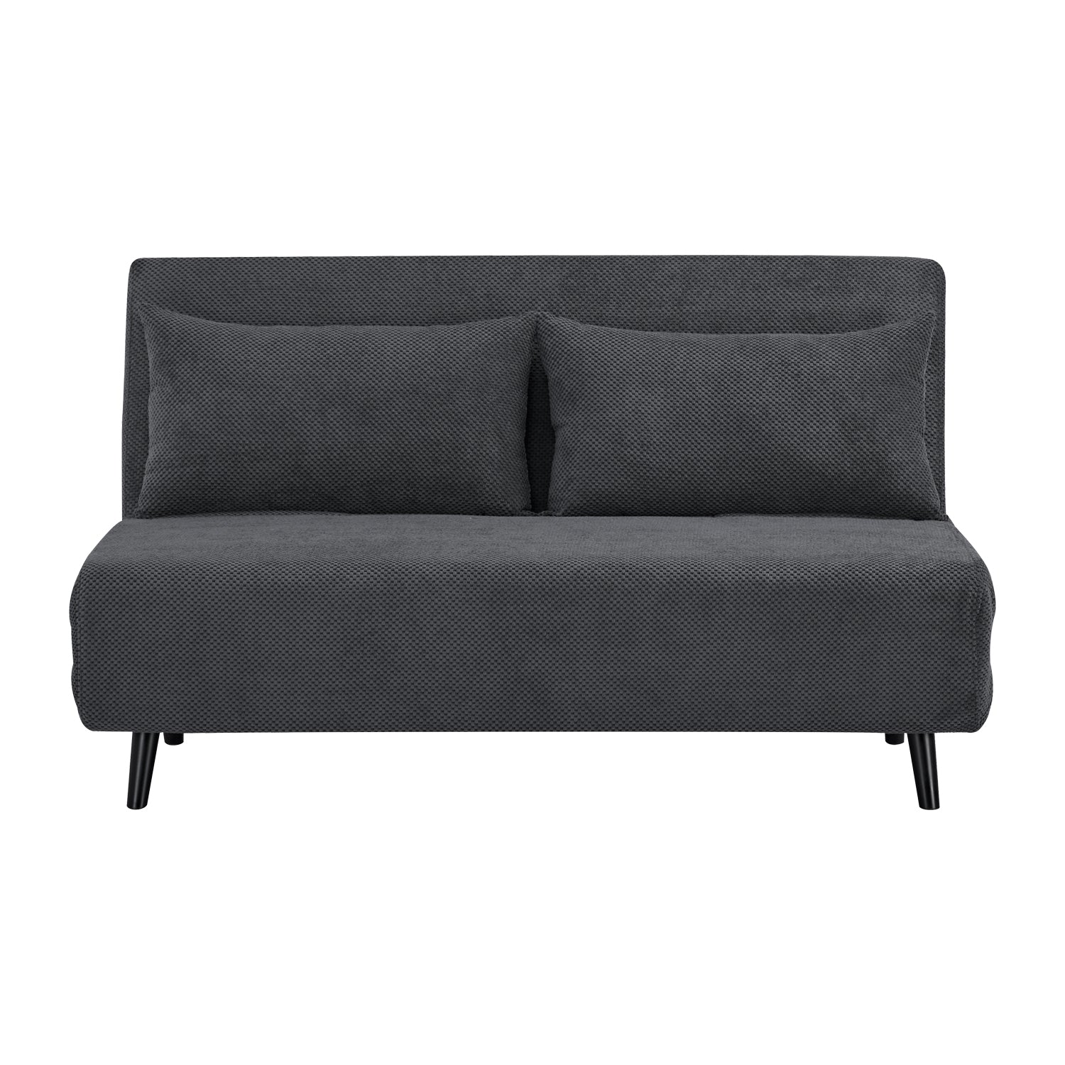 Sofá Cama Full Logan Microfibra Gris Oscuro