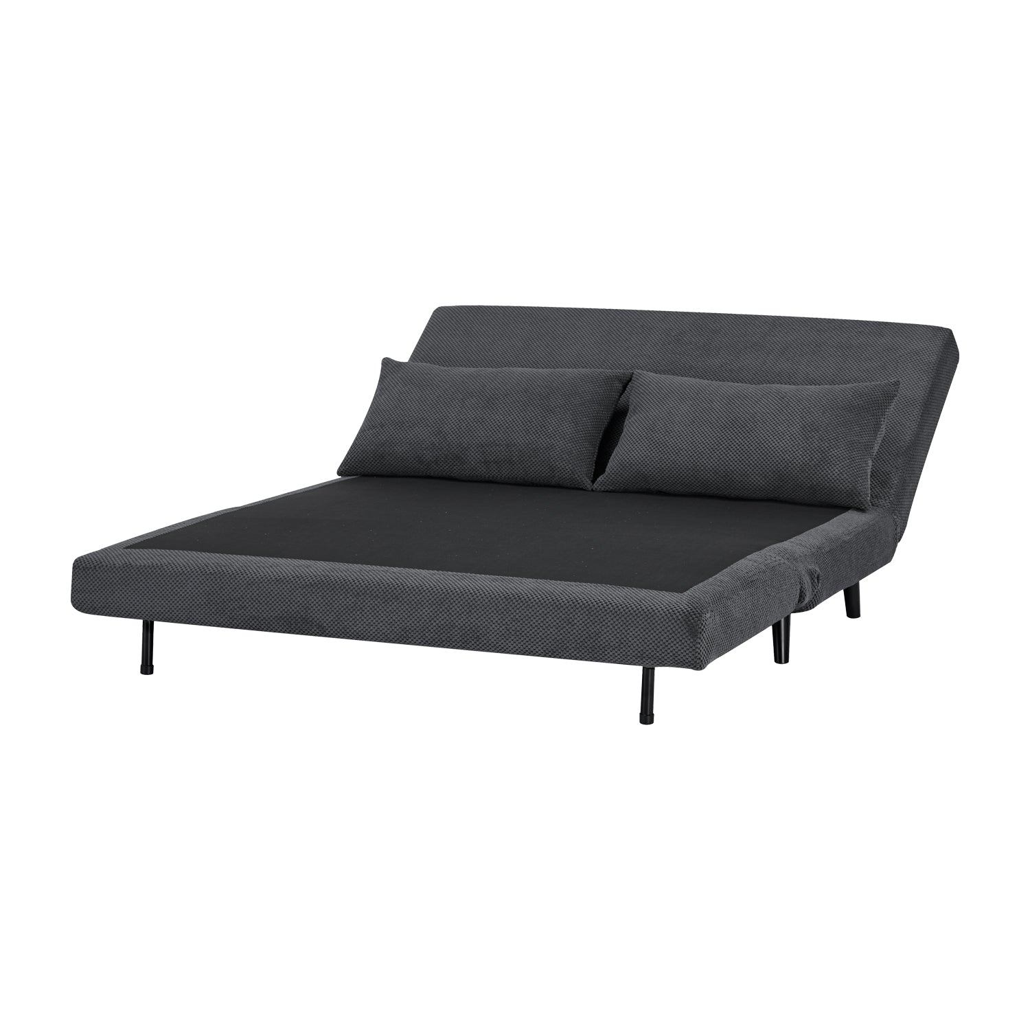 Sofá Cama Full Logan Microfibra Gris Oscuro