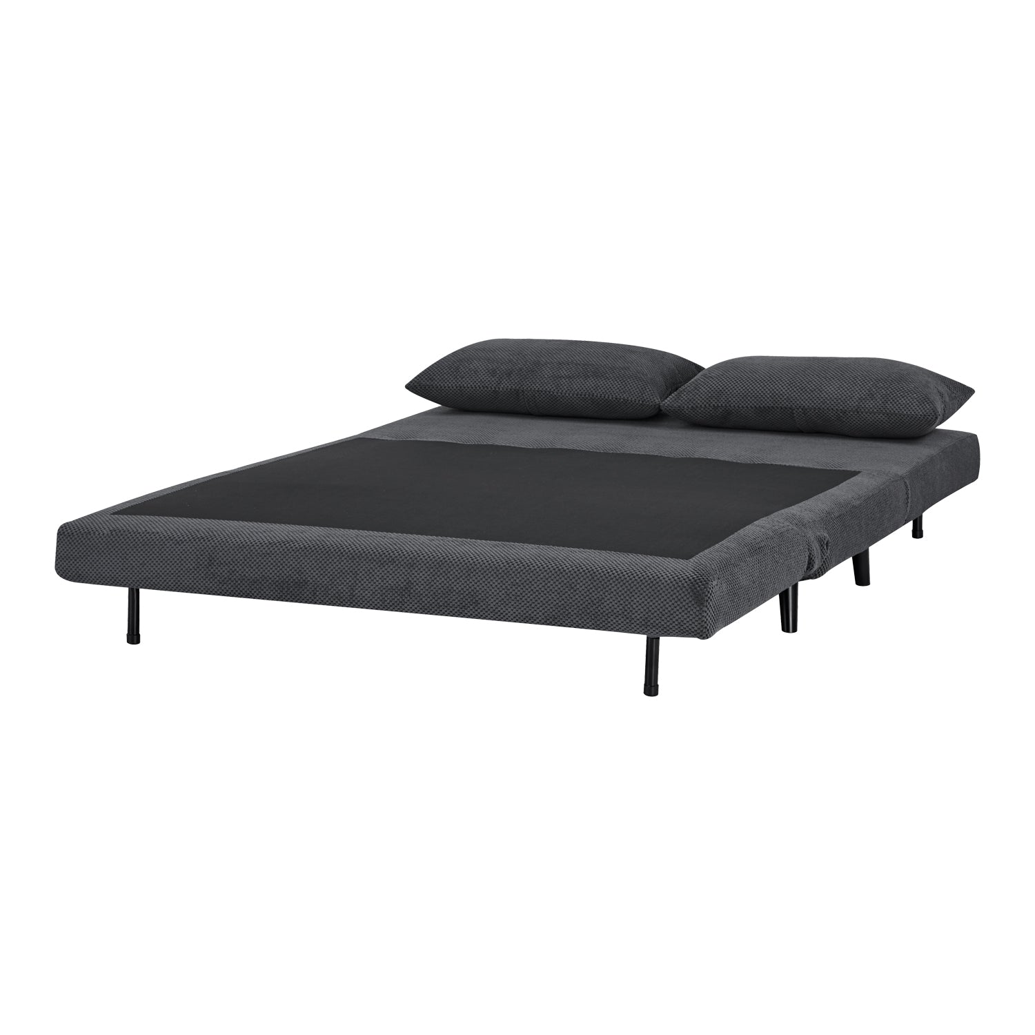 Sofá Cama Full Logan Microfibra Gris Oscuro