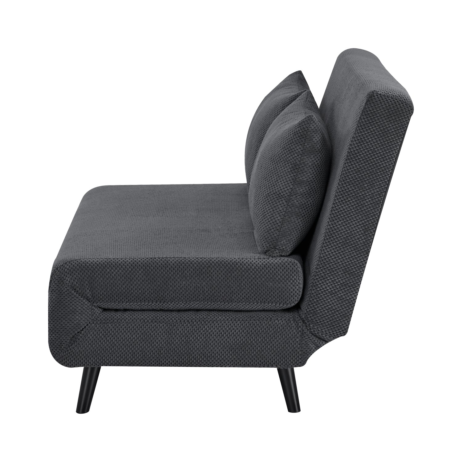 Sofá Cama Full Logan Microfibra Gris Oscuro