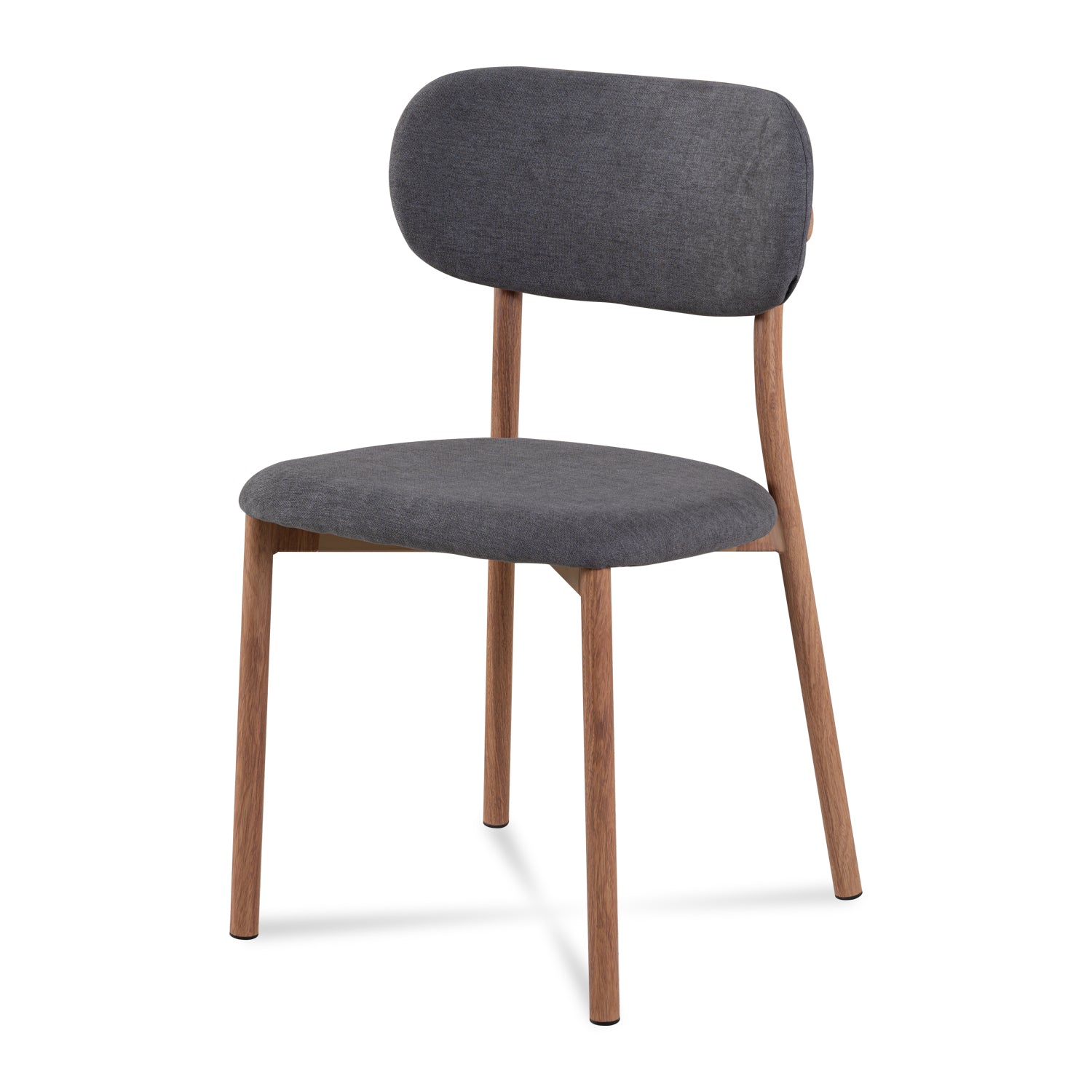Comedor 4 Puestos Dousty Microfibra Gris, Natural
