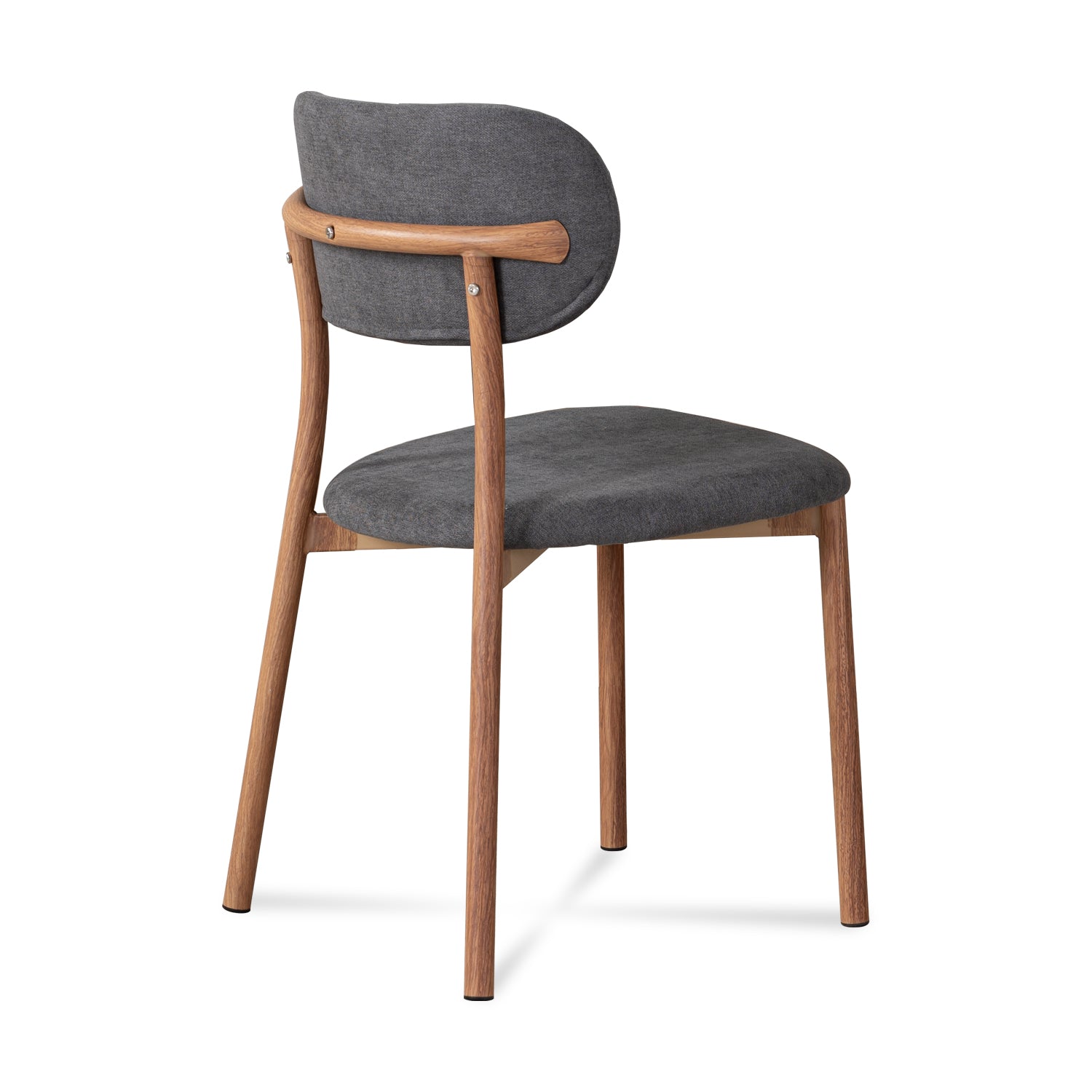 Comedor 4 Puestos Dousty Microfibra Gris, Natural