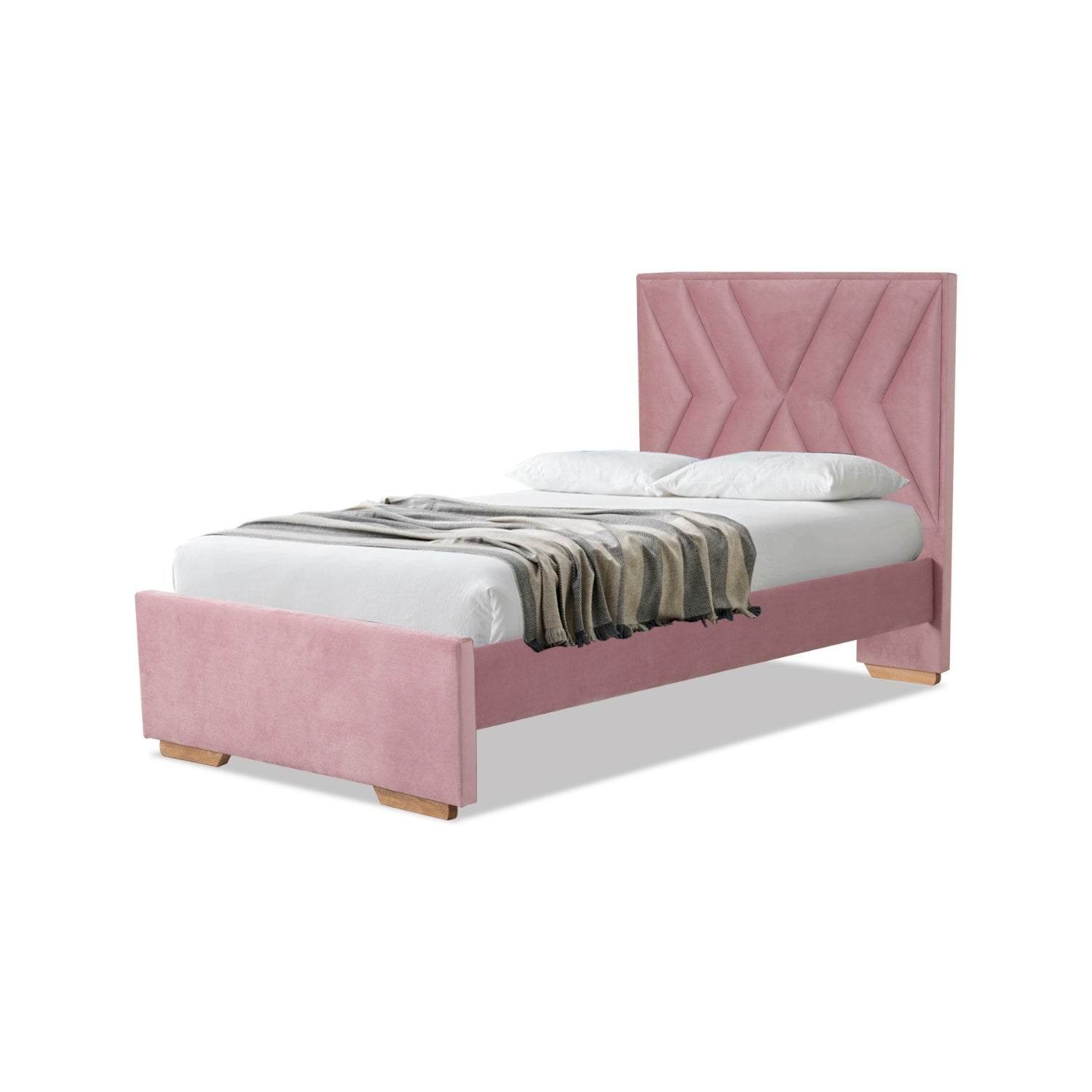 Cama 1.00 Vallarta Velvet Palo De Rosa