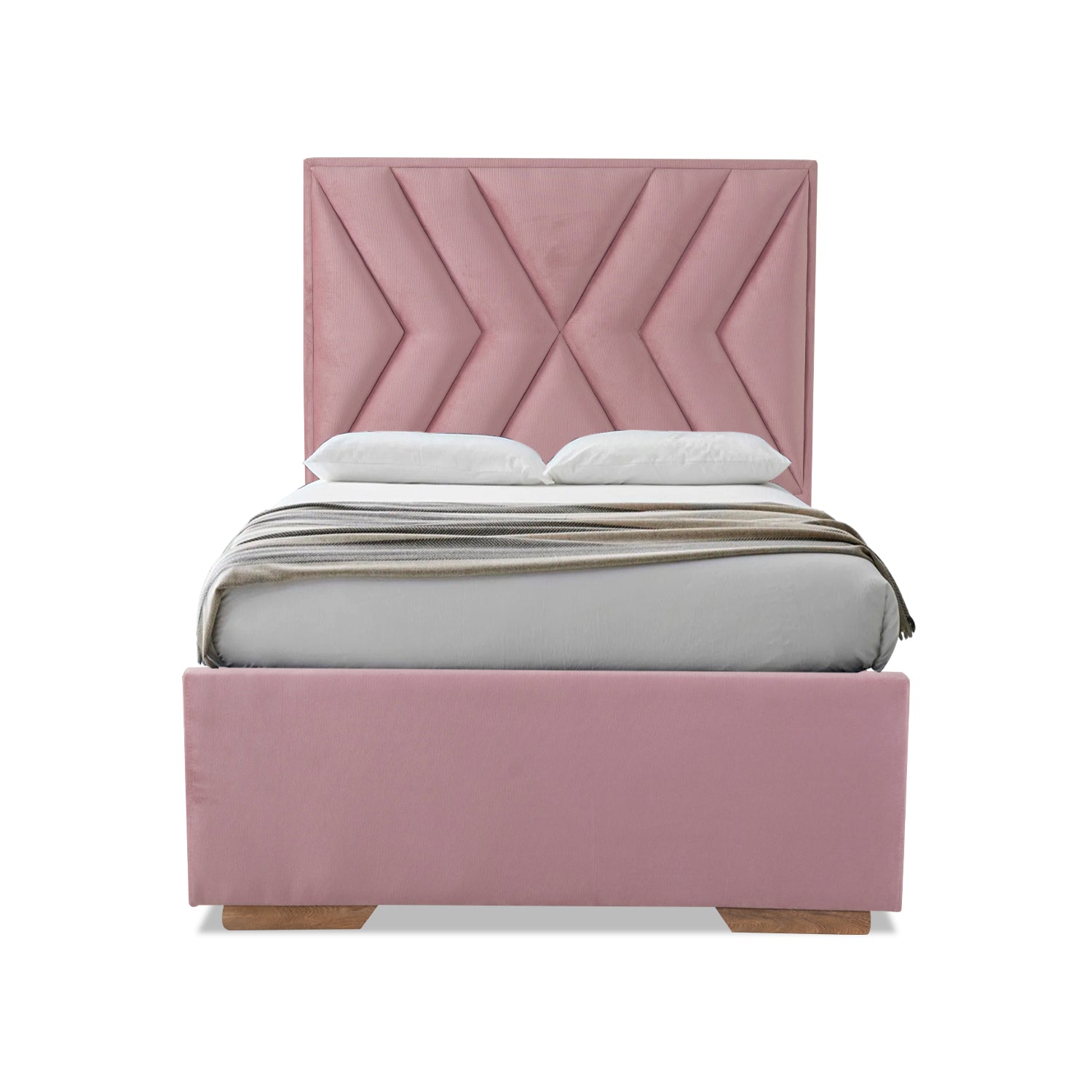 Cama 1.00 Vallarta Velvet Palo De Rosa