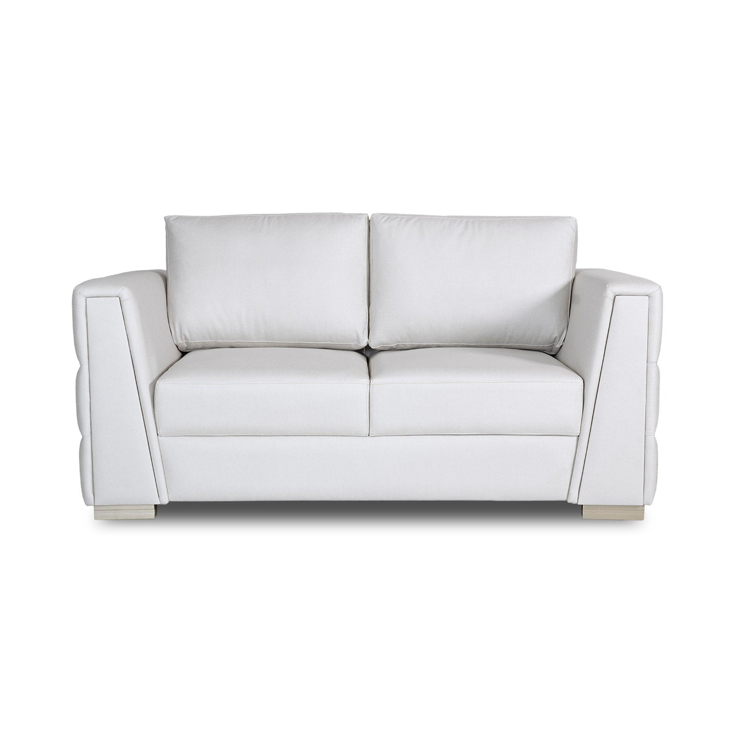 Sofá 2 Puestos Regency Eurolino Blanco Perla, Champaña