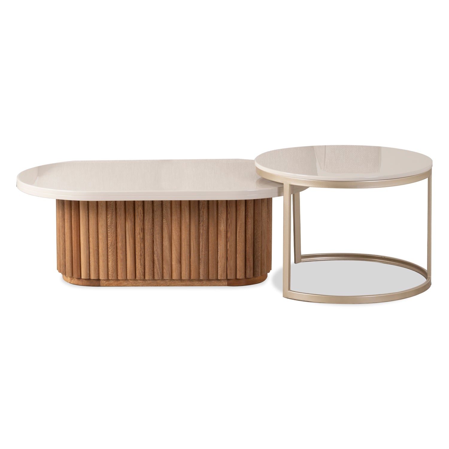 Mesa De Centro Brooklyn Beige, Champaña Circular Premium