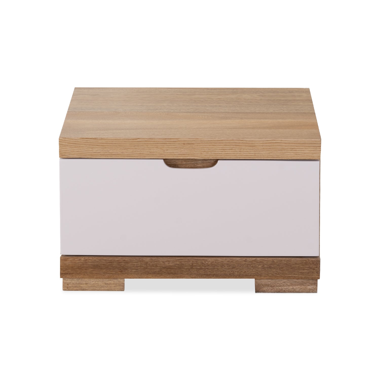 Mesa De Noche Darius Off White, Natural