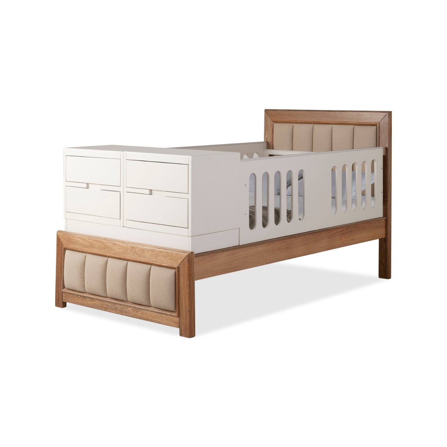 Cuna Para Bebé Marbella Eurolino Marfil, Natural y Off White