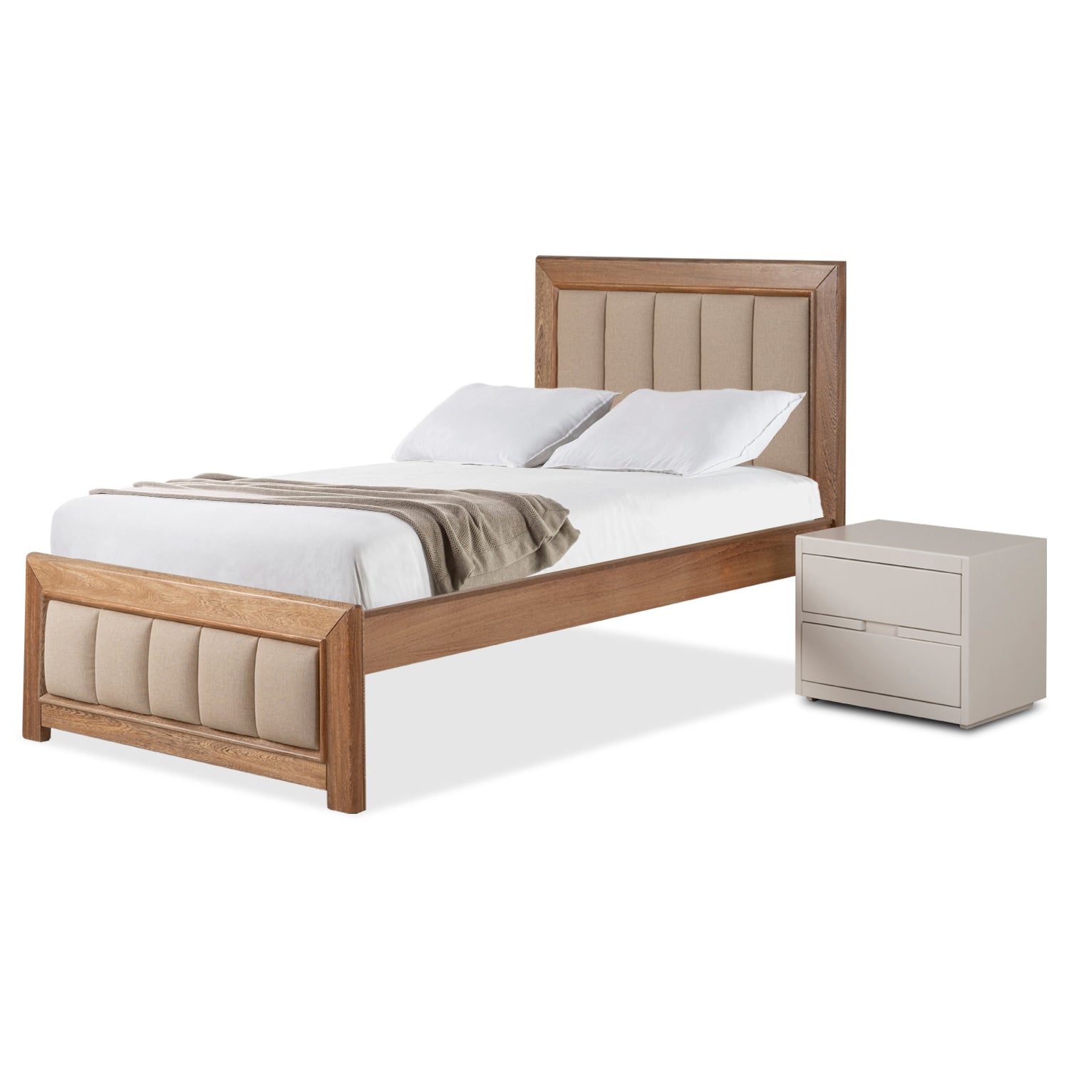 Cuna Para Bebé Marbella Eurolino Marfil, Natural y Off White