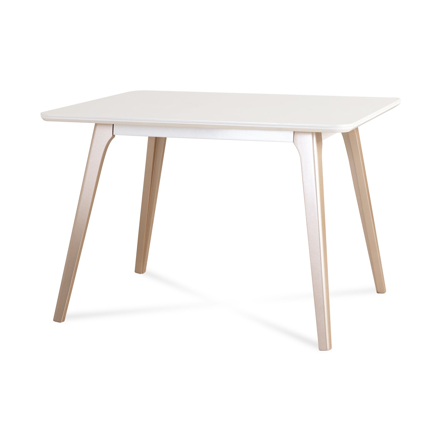 Comedor 4 Puestos Dalton Velvet Azafran Crudo, Champaña