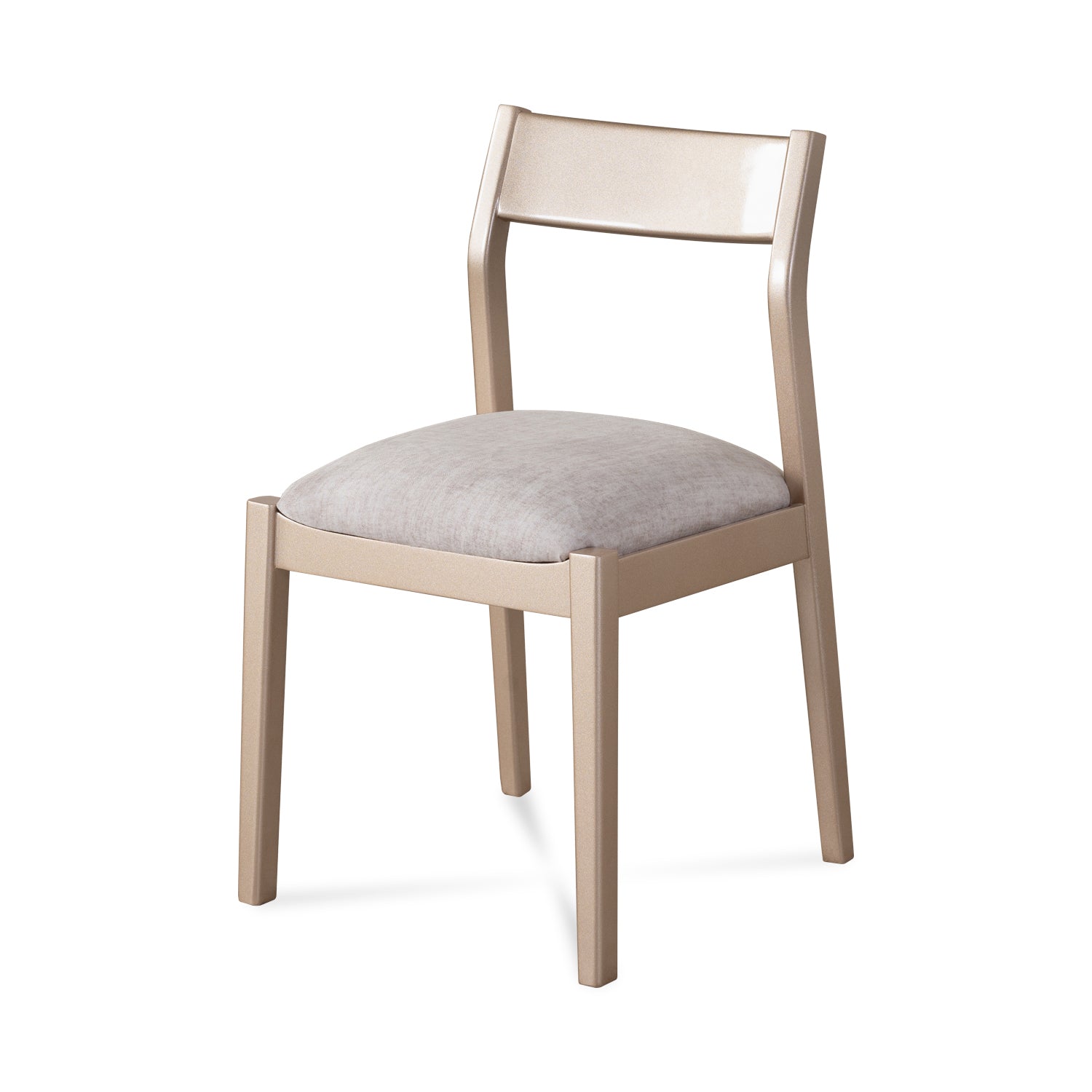 Comedor 4 Puestos Dalton Velvet Azafran Crudo, Champaña