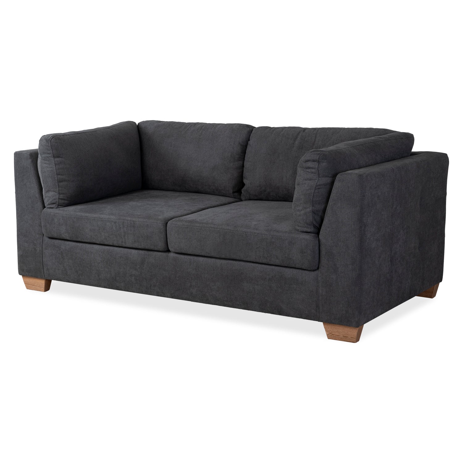 Sofá 2 Puestos Astro Microfibra Kazan Plomo, Natural