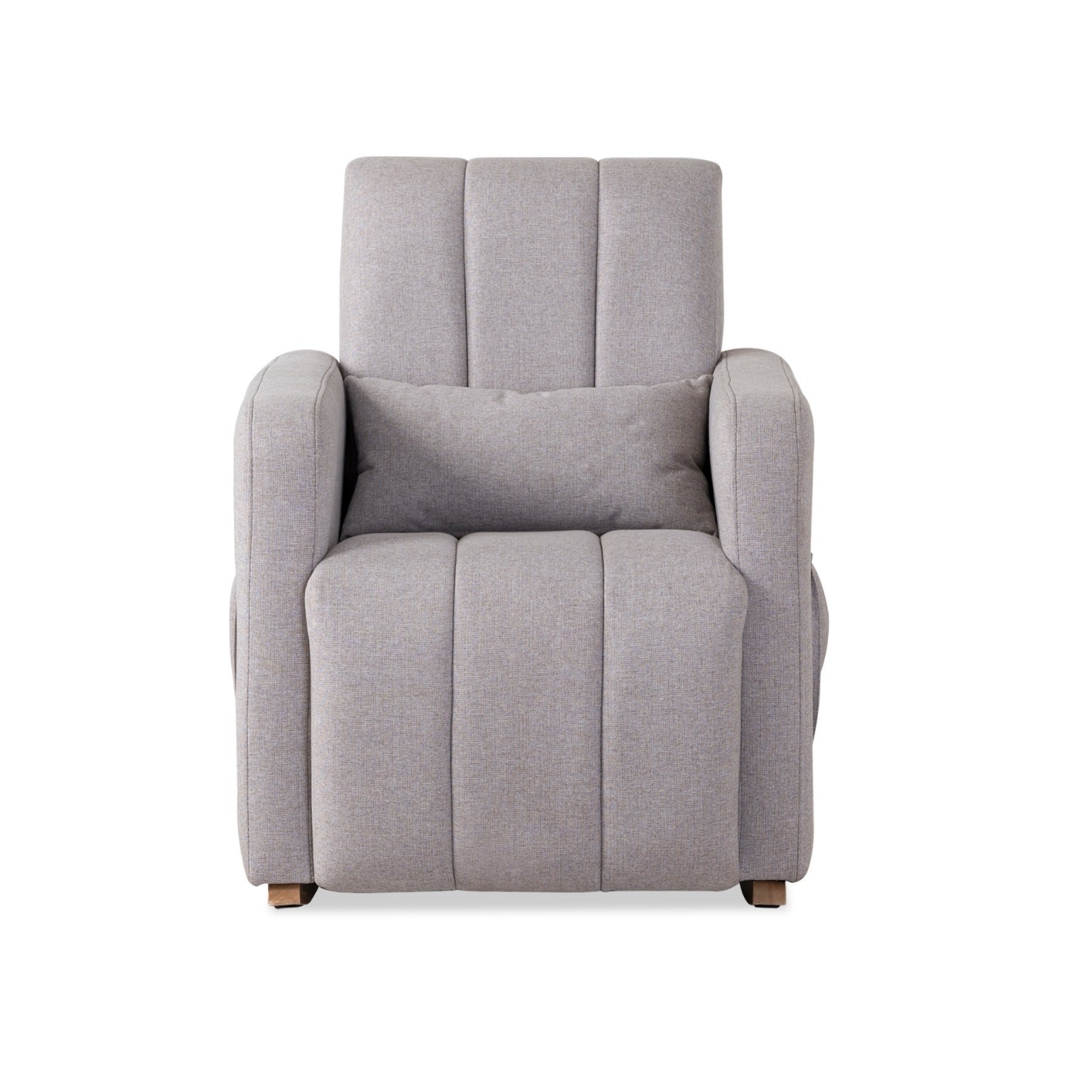 Poltrona Mecedora Clio Lino Klap Gris, Natural