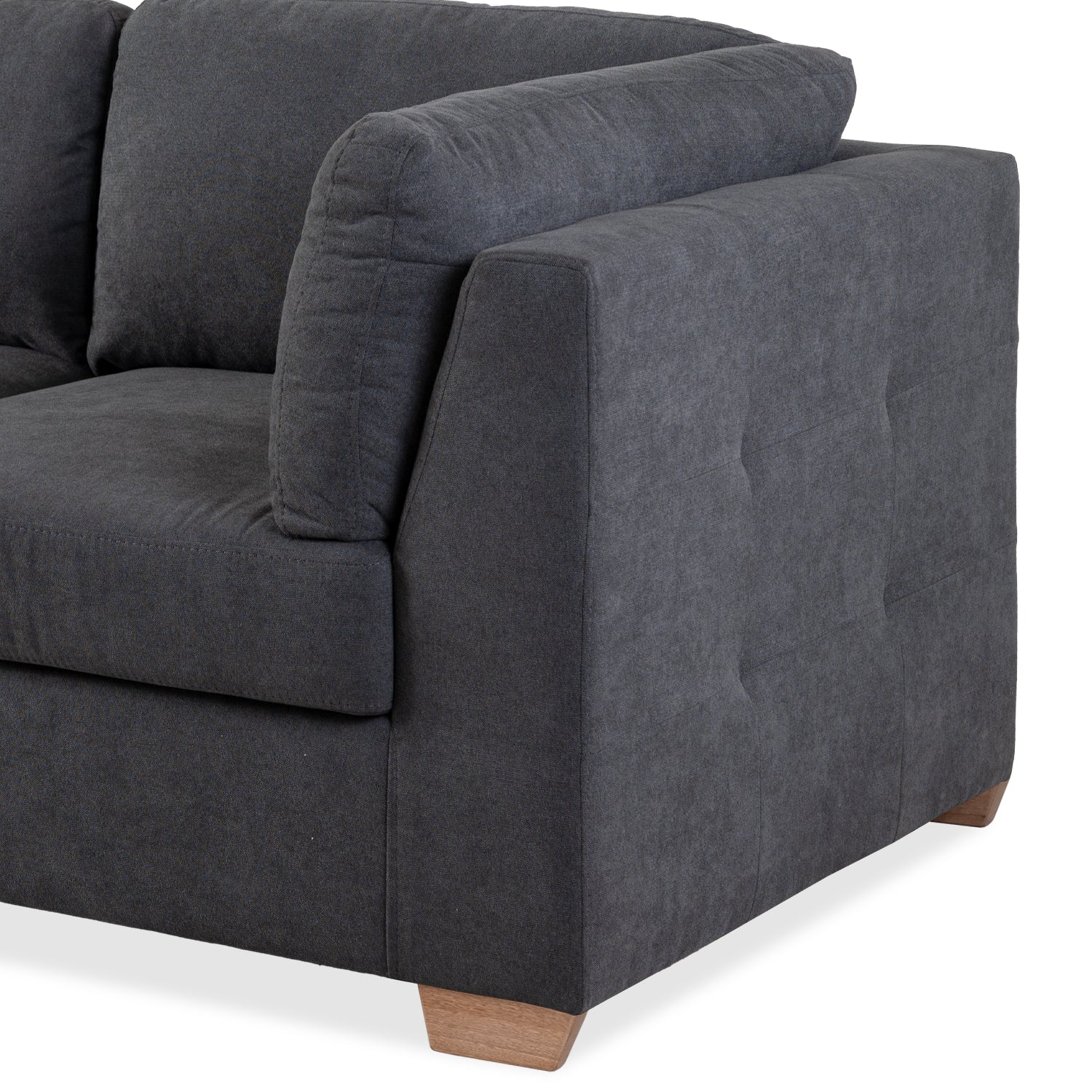 Sofá 2 Puestos Astro Microfibra Kazan Plomo, Natural