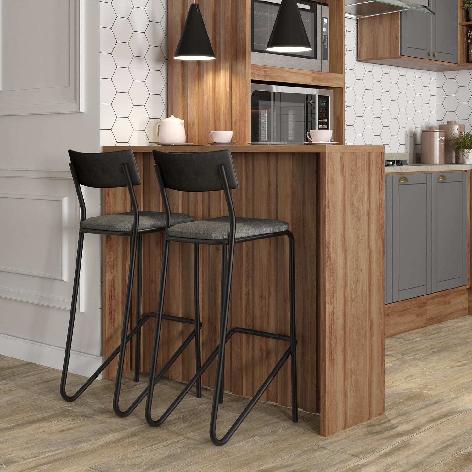 Mesa Barra Auxiliar Indy 120X100X36 Natural