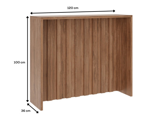 Mesa Barra Auxiliar Indy 120X100X36 Natural