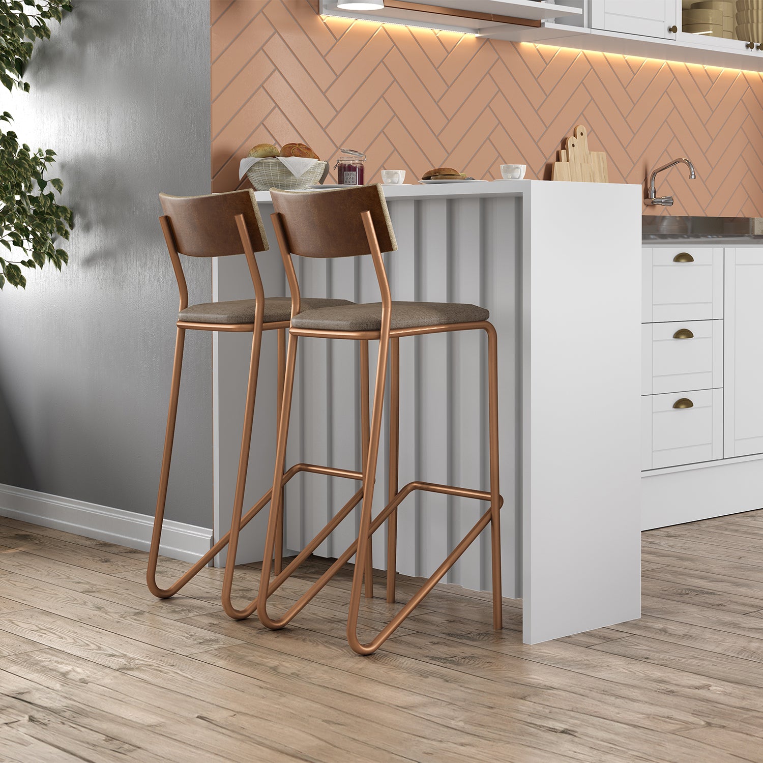 Mesa Barra Auxiliar Indy 120X100X36 Blanco