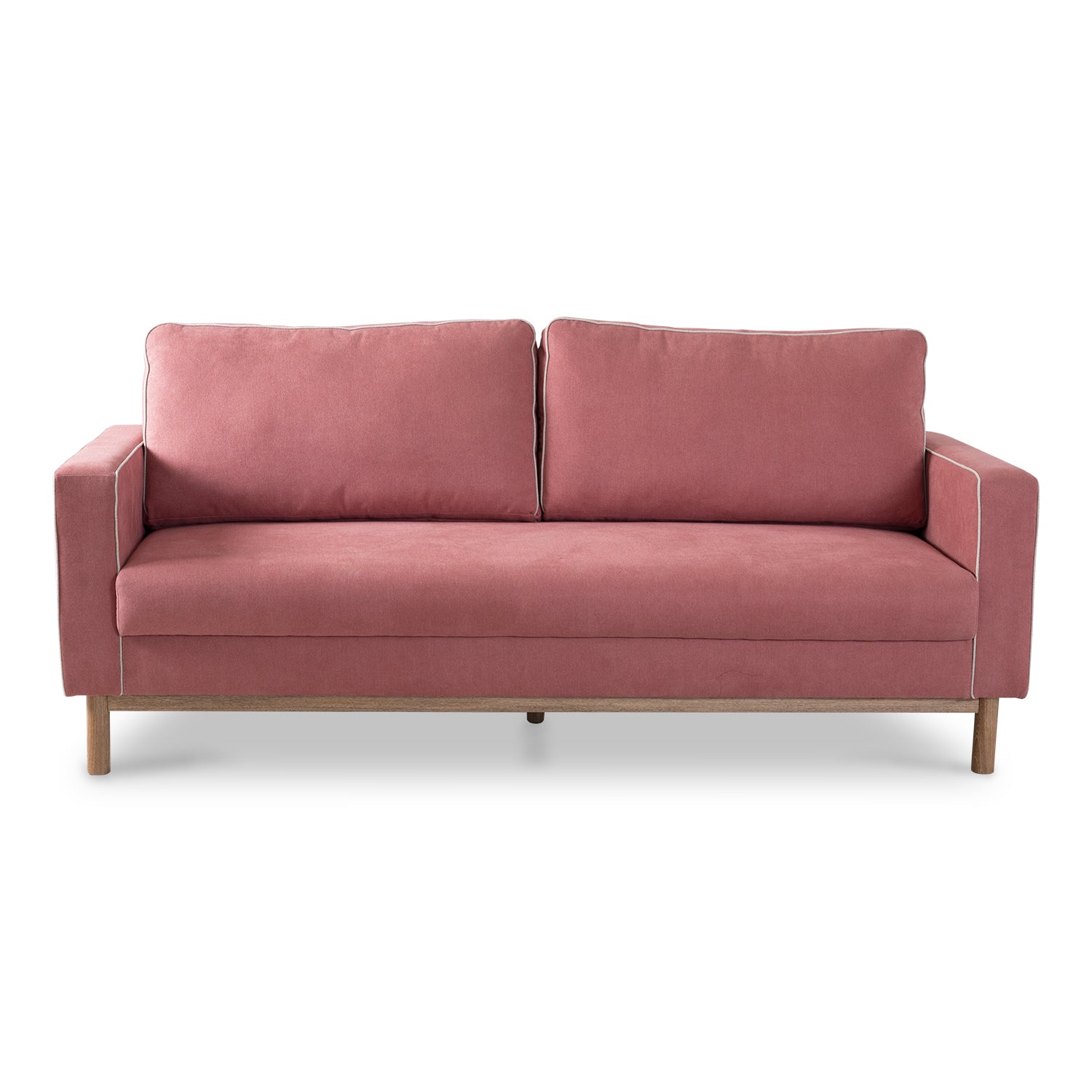 Sofá Cama Ted Microfibra Kazan Rosa, Natural