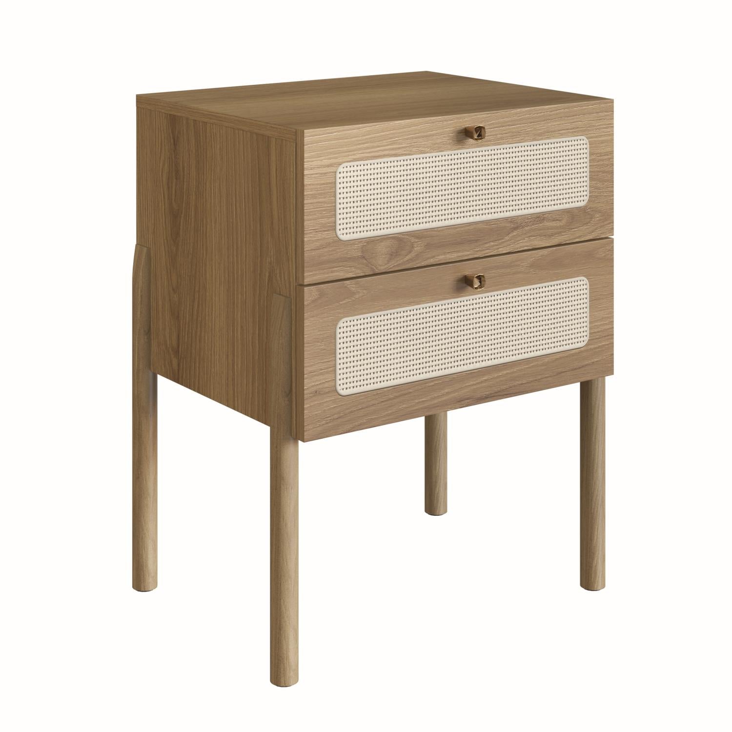 Mesa De Noche Santorini 48X60X37 Natural, Tejido