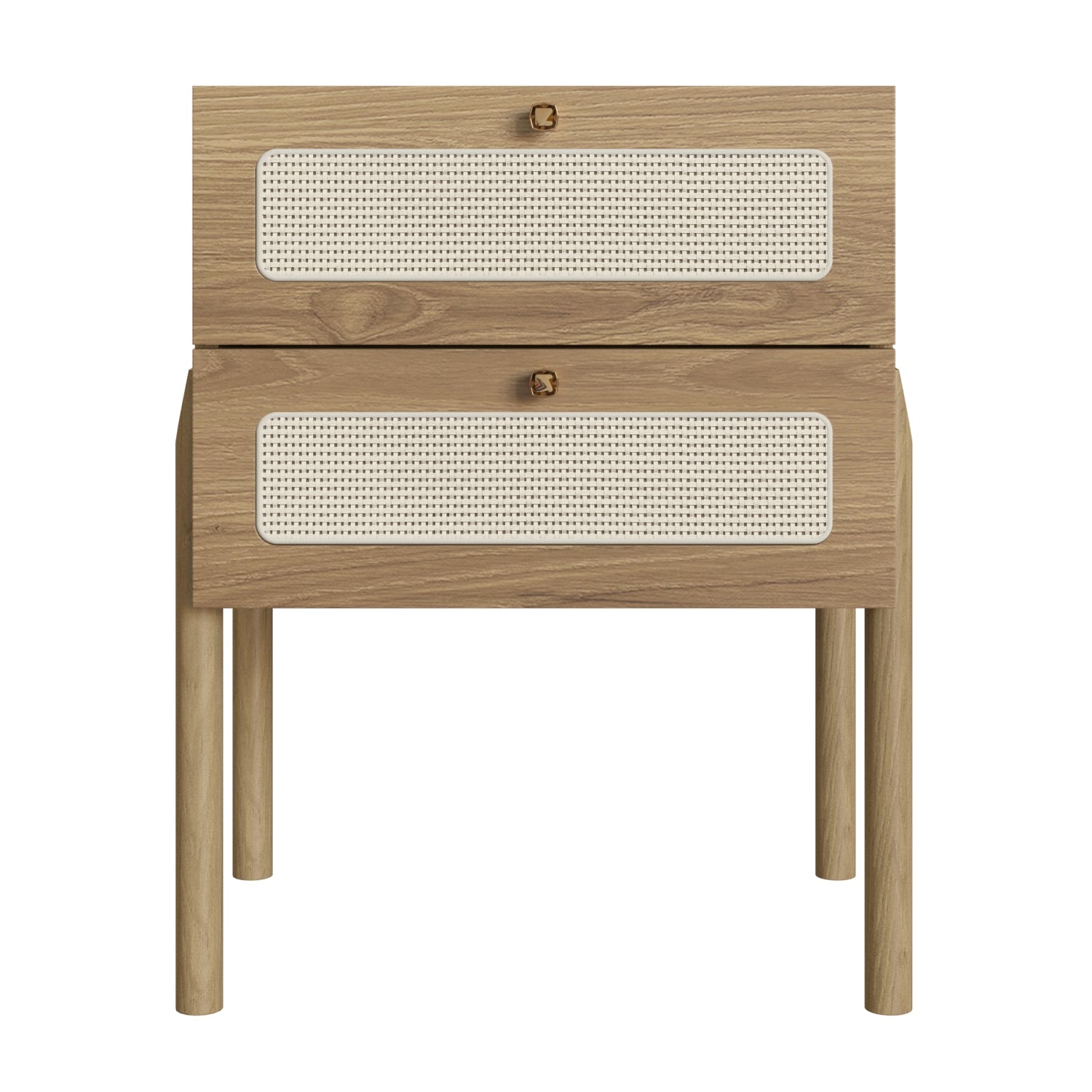 Mesa De Noche Santorini 48X60X37 Natural, Tejido